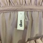 Glam Boho Ruffled Ballon Long Sleeve Mini Dress Blush Pink Size Large Photo 8