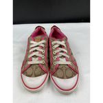 Coach Women's Metallic Pink /Tan Canvas Sneakers/ Shoes Size 7B SKU 4246 Photo 1