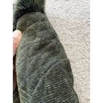 beluva San Francisco Olive Green Fur Collar Quilted Art Deco Jacket Medium Size L Photo 9