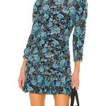 Tanya Taylor NEW Raven Blue Paisley Floral Mini Dress Size 6 Photo 3