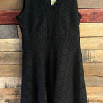 Charter Club  Black Crochet Dress Size Medium‎ Petite Photo 0