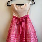 Betsey Johnson Betsy Johnson Party Dress Barbie Pink Strapless Satin Taffeta Size 0 Prom Formal Photo 0