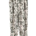 Tahari Floral Print High Waisted 100% Linen Pants Size Medium Photo 1