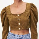 ZARA Corduroy Long Sleeve Crop Top, Size S, NWT Photo 14