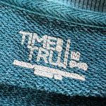 Time and Tru Womens Tunic Sweatshirt Oversized Long Sleeve Teal Medium 8 10 Green Photo 5