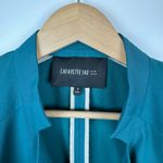 Lafayette 148 Womens Moto Jacket Blazer with Leather Trim in Emerald Green Sz 4 Photo 8