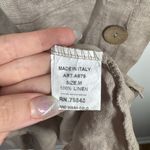 Francesca Bettini Dress Women M Tan 100% Linen Mini Tank Stretch Bust ART A879 Size M Photo 4