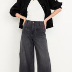 Baggy High Waisted Wide Leg Trouser Jean Black Size 2 Photo 0