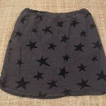 Sundry Gray and Black Star Drawstring Mini Skirt Size 3 Photo 4