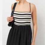 ZARA NWT Knit Striped Black Midi Dress - Size S Bloggers Fave Photo 2