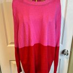 Apt. 9  Color-Block Crew Neck knit Sweater in Pink and Red Photo 0