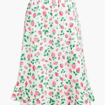 J.Crew Plus 2X 100% Cotton Strawberry Print Ruffle Hem Midi Skirt Photo 0