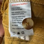 Known Supply Women’s LEONORA TOP STRIPE Flutter Sleeve Top 100% Organic Cotton Size M Photo 3