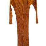 Free People  Walk About Ribbed Maxi Dress Mustard Yellow XS Neutral Earthy Boho Photo 3