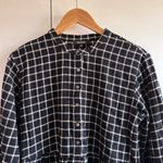 Madewell NEW  Flannel Button-Placket Tiered Mini Dress in Windowpane Photo 6