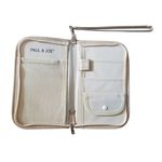 Paul Joe Limited Edition Purse Wristlet Travel Handbag Pink Floral Beige 6"x4" Photo 2