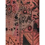 Frazzle Tapestry Beaded Abstract Jacket Size Large Collared Art to Wear Orange Photo 5