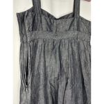 Guess  Jeans Women's Size Large Dark Denim Sleeveless A-Line Summer Dress Pockets Photo 6