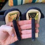 Good American Size 11.5 Black Terry Slip On High Heel Sandals Mule Open Toe Photo 5