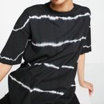ASOS Design Oversized T-Shirt in Black Tie Dye Stripe - 8 Photo 1