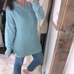 Kori  America blue knit cozy oversized sweater hooded size small Photo 1