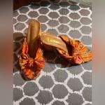 Lulu's Orange Floral Women's Shoes Size 6.5 Photo 3