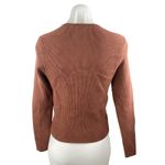 Abercrombie & Fitch Brown Long Sleeve Ribbed Knit Square Neck Sweater Top Size L Photo 1