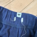 Roxy Navy Blue Soft Ribbed Lettuce Edge Comfy Shorts - Small Photo 2