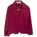 Bill Blass 90s  Vintage Cranberry Corduroy 2 Button Blazer size medium Y2K Photo 0