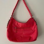 Apt. 9  Curved Shoulder Red Bag With Woven Strap New Without Tags Photo 0