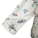 Croft & Barrow  XX-Large Sweatshirt Floral 3/4 Cuffed Sleeves Lightweight White Photo 2