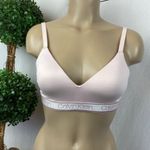 Calvin Klein Nude Logo Band Wire Free Padded Bralette Bra Top S Photo 0