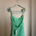 ZARA TikTok seafoam green satin slip dress size medium NEW Beach Photo 6