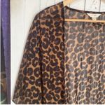 Terra & Sky Kimono Brown Leopard Print 0X Photo 1