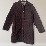 LL Bean Vintage 90s Quilted Long Barn Jacket Chore Coat Brown Photo 0