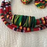 Handmade clay jewelry set Red Photo 1