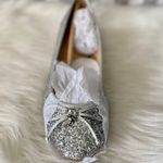 Badgley Mischka Womens Glitter Flats Photo 6