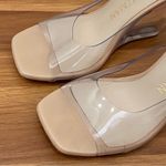 Stuart Weitzman Tia 100 Lucite Wedge PVC Clear Upper/Nude Leather Sandals 7.5B Photo 5