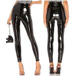 Commando Faux Patent Leather Leggings Women’s Size High Rise Black Stretch Photo 1