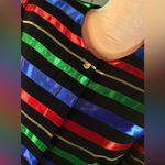 Maggy London Colorful Ribbon on Black Blazer - Suit Jacket Size 14 Petites Photo 11