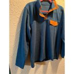 Zyia Active Wicked Teal Fleece Snap Button Pullover Top Size Large Photo 2