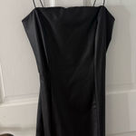 Mini Black Leather Dress Size M Photo 0