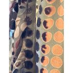 LaRok Silk Blend Tunic Dress Velvet Dot Ruched Sheer Sleeve Boho Chic Size Small Brown Photo 6