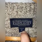 Lands' End Vintage‎  Tan Brown Wool Crew Neck Sweater USA Size Medium Photo 3