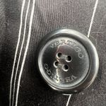 Vertigo Paris Black White Striped Trench Coat Size S Mobwife Preppy Goth Photo 1