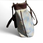 Dooney & Bourke East West Canvas / Leather Trim Donegal Crest Tote Shoulder Bag Photo 4