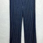 Chico's Travelers Wide Leg Pants Womens Slinky Knit Navy White Striped Sz O Short Photo 3