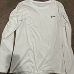 Nike White Dri-Fit Long Sleeve Photo 0