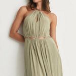 Reiss ππ Marta Resortwear Midi Dress ~ Khaki US 10 NWT Photo 5