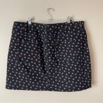 Forever 21  + | Black Floral Print Denim Mini Skirt Sz 2X Photo 2